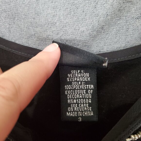 TORRID Womens Blouse Size‎ 3X Sheer Short Sleeves Beaded Neck Goth Punk - Picture 4 of 9